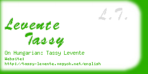 levente tassy business card